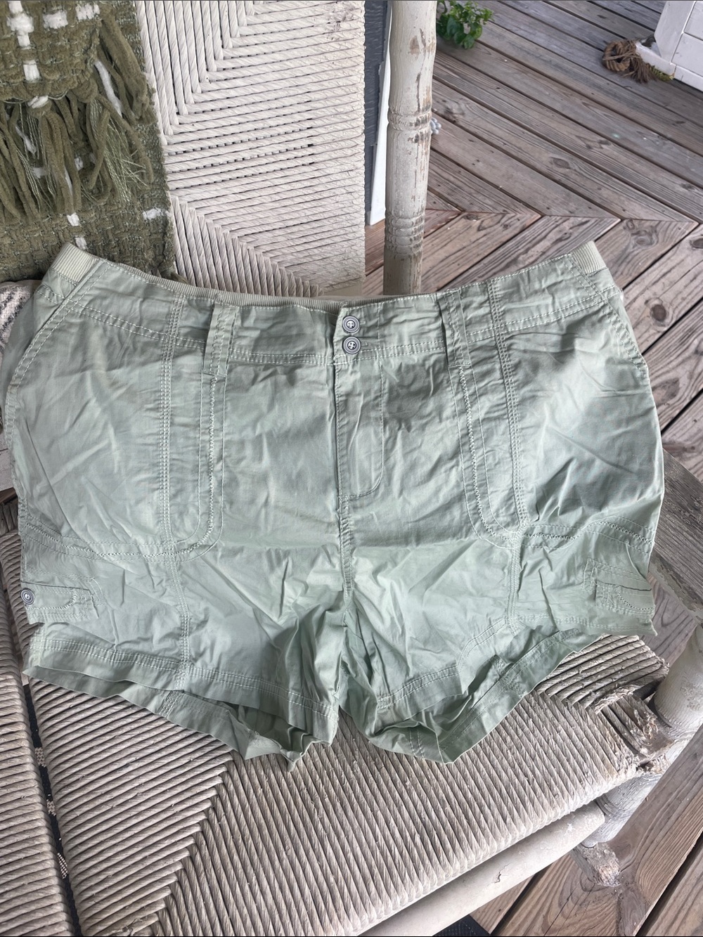 Angel Kiss Sage Green Women's Cargo Shorts